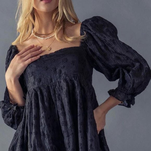 Escape Floral Embroidery Mini Dress - Picture 2 of 6